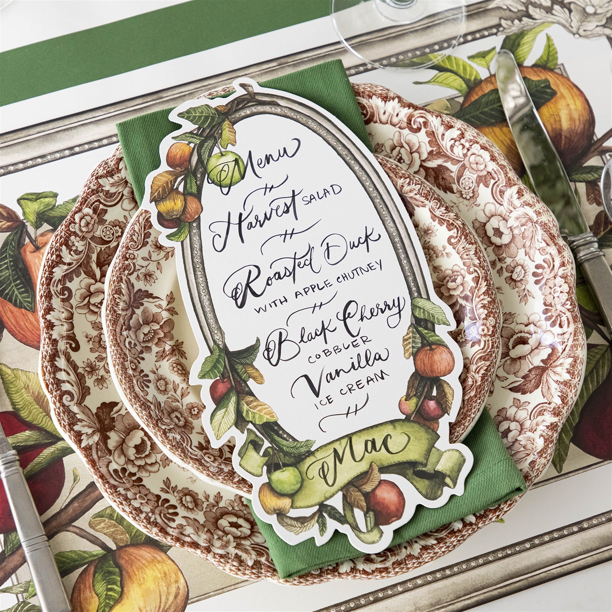 Hester & Cook Heirloom Apples Table Card Set of 12