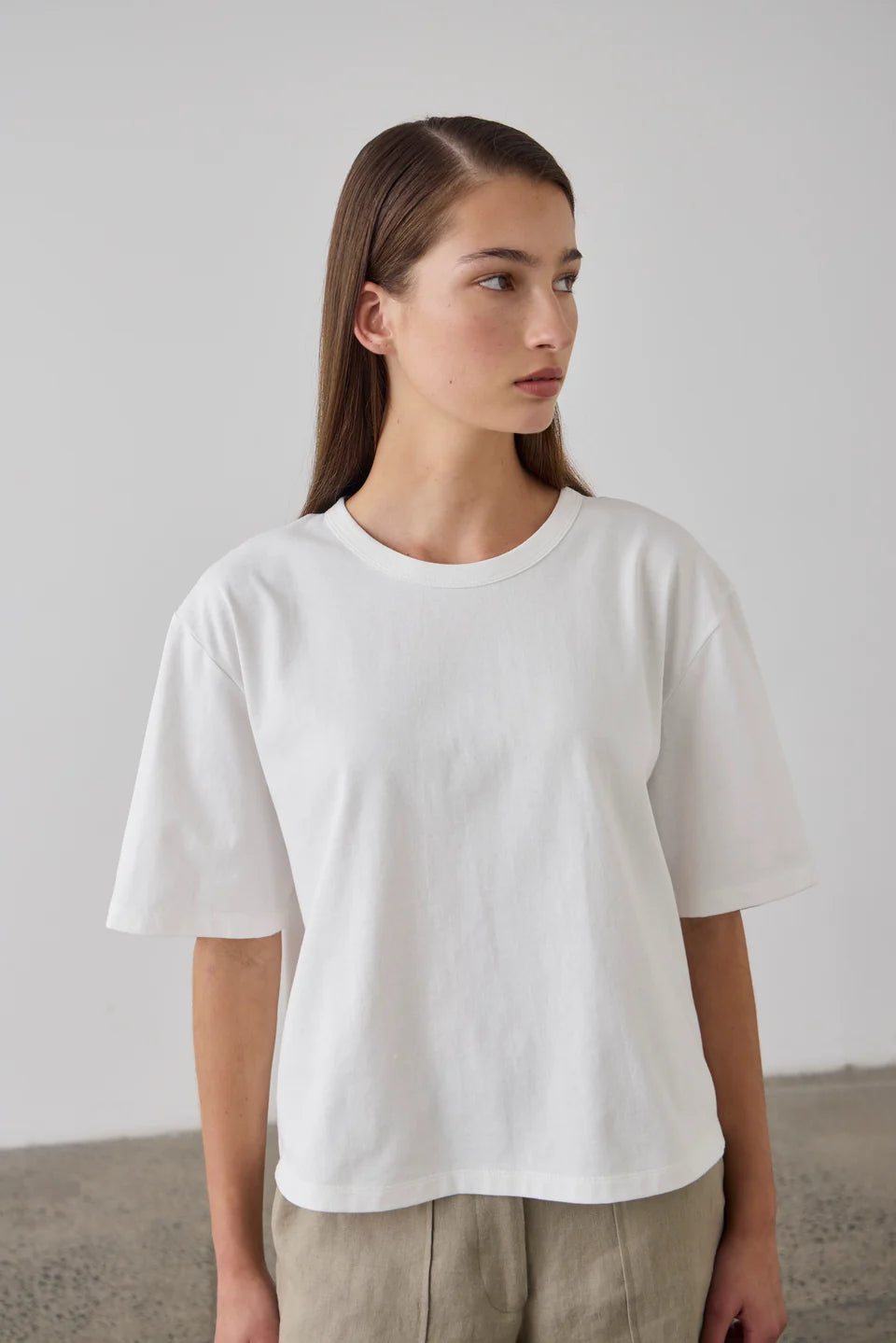 Laing Boxy Cotton T-Shirt - White