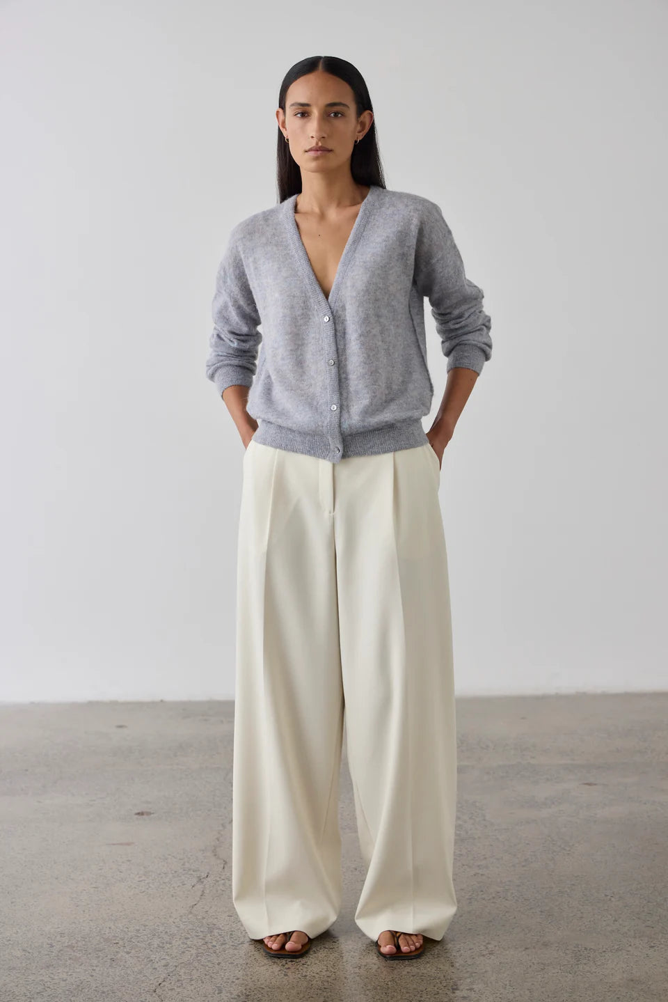 Laing Fine Alpaca Cardigan Heather