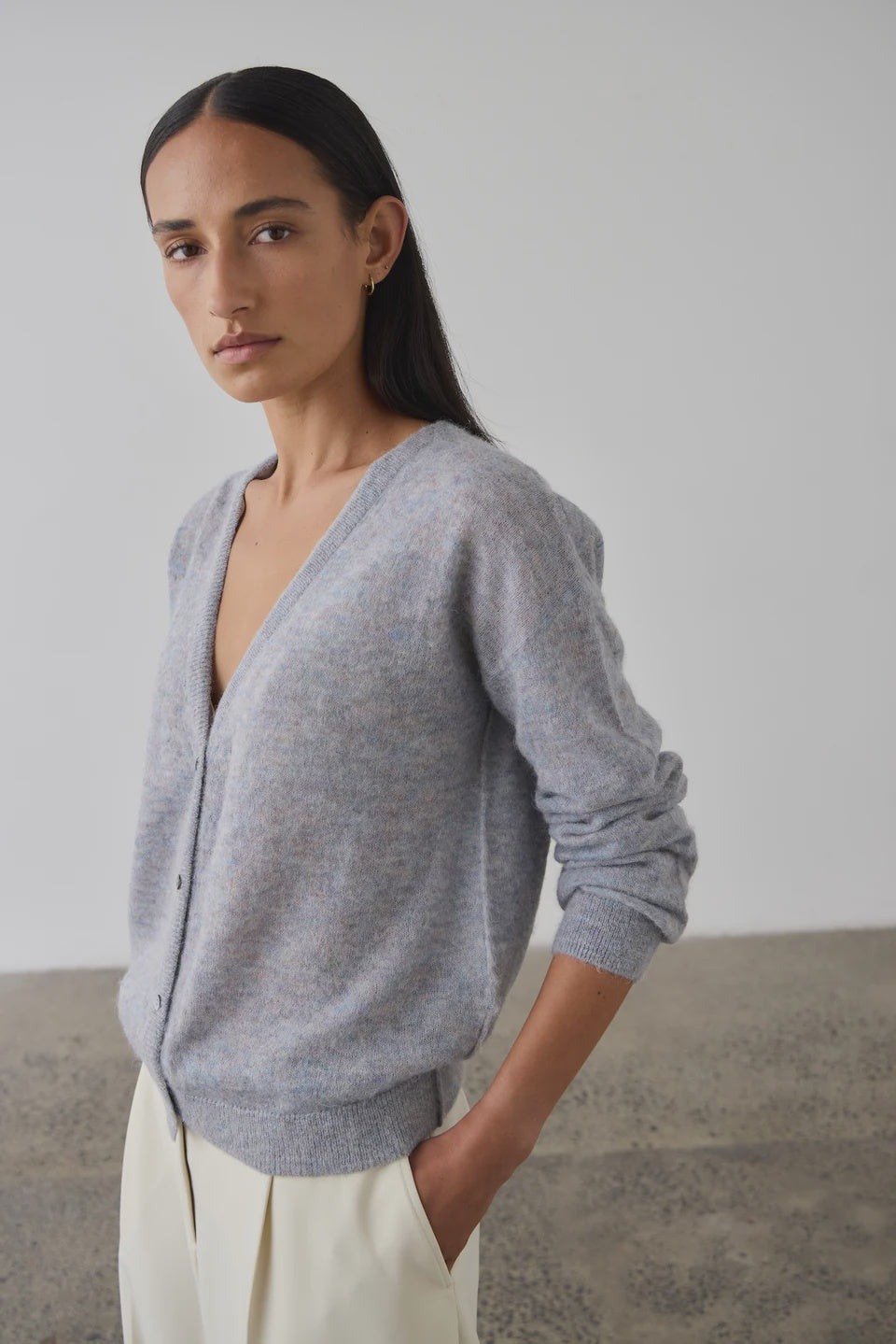 Laing Fine Alpaca Cardigan Heather