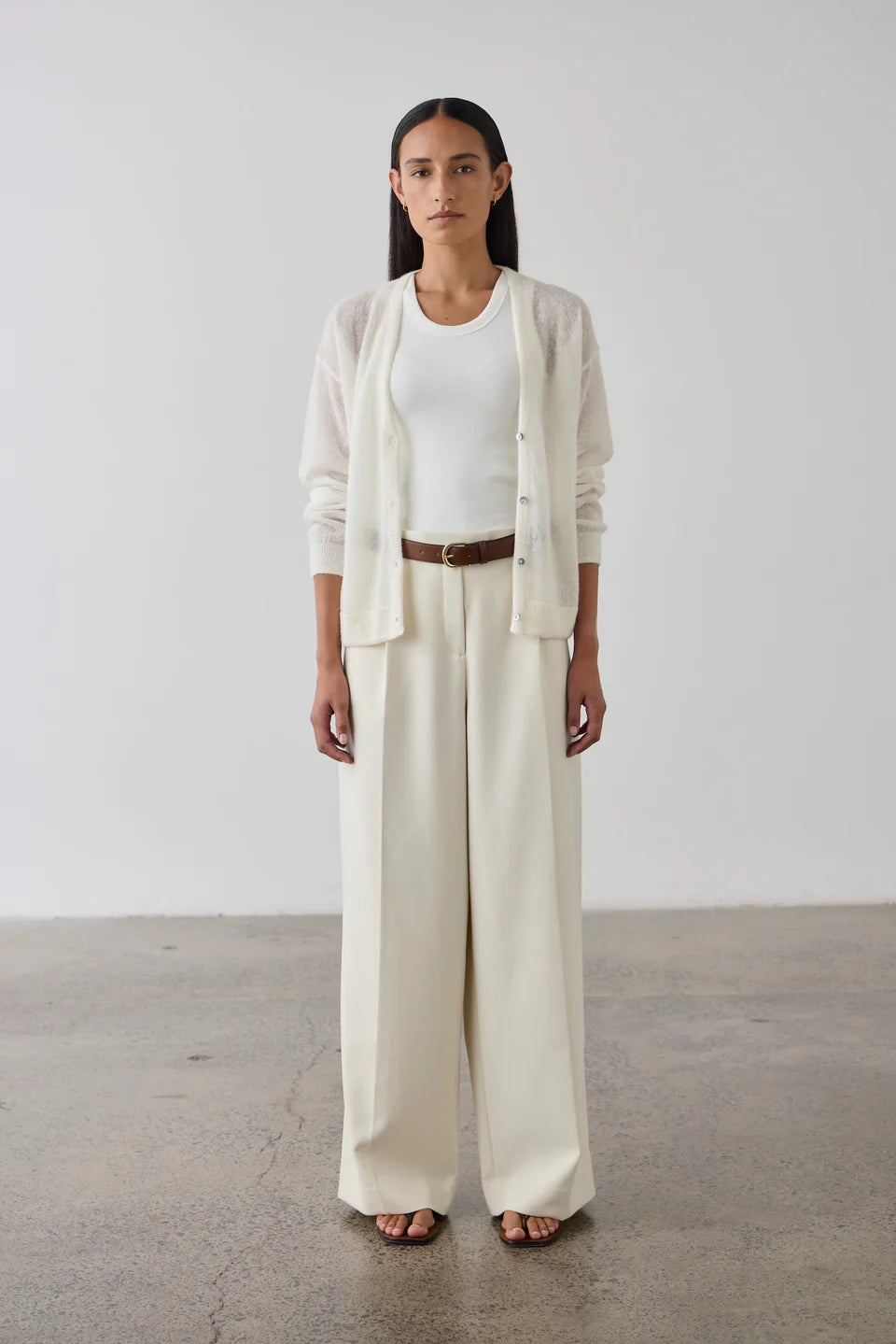 Laing Fine Alpaca Cardigan Cream