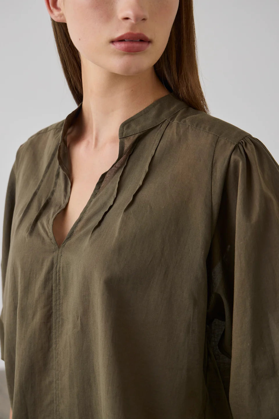 Laing Maddie Cotton Blouse - Khaki