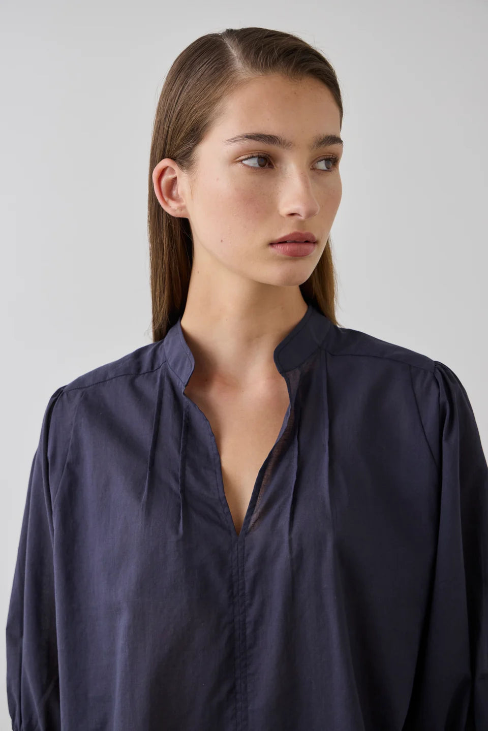 Laing Maddie Cotton Blouse - Navy
