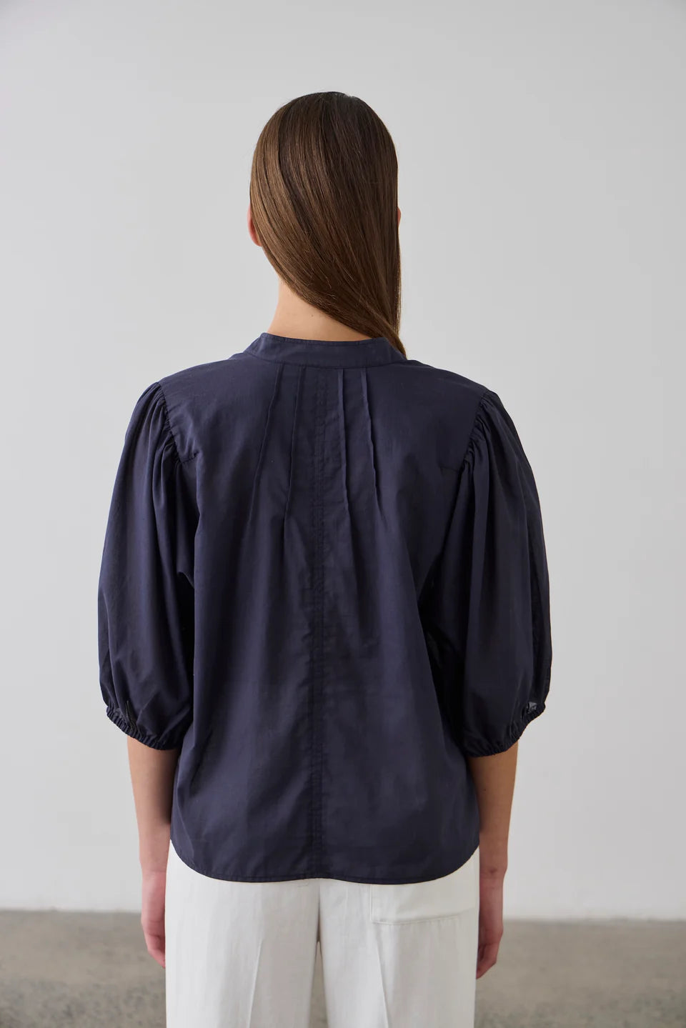 Laing Maddie Cotton Blouse - Navy