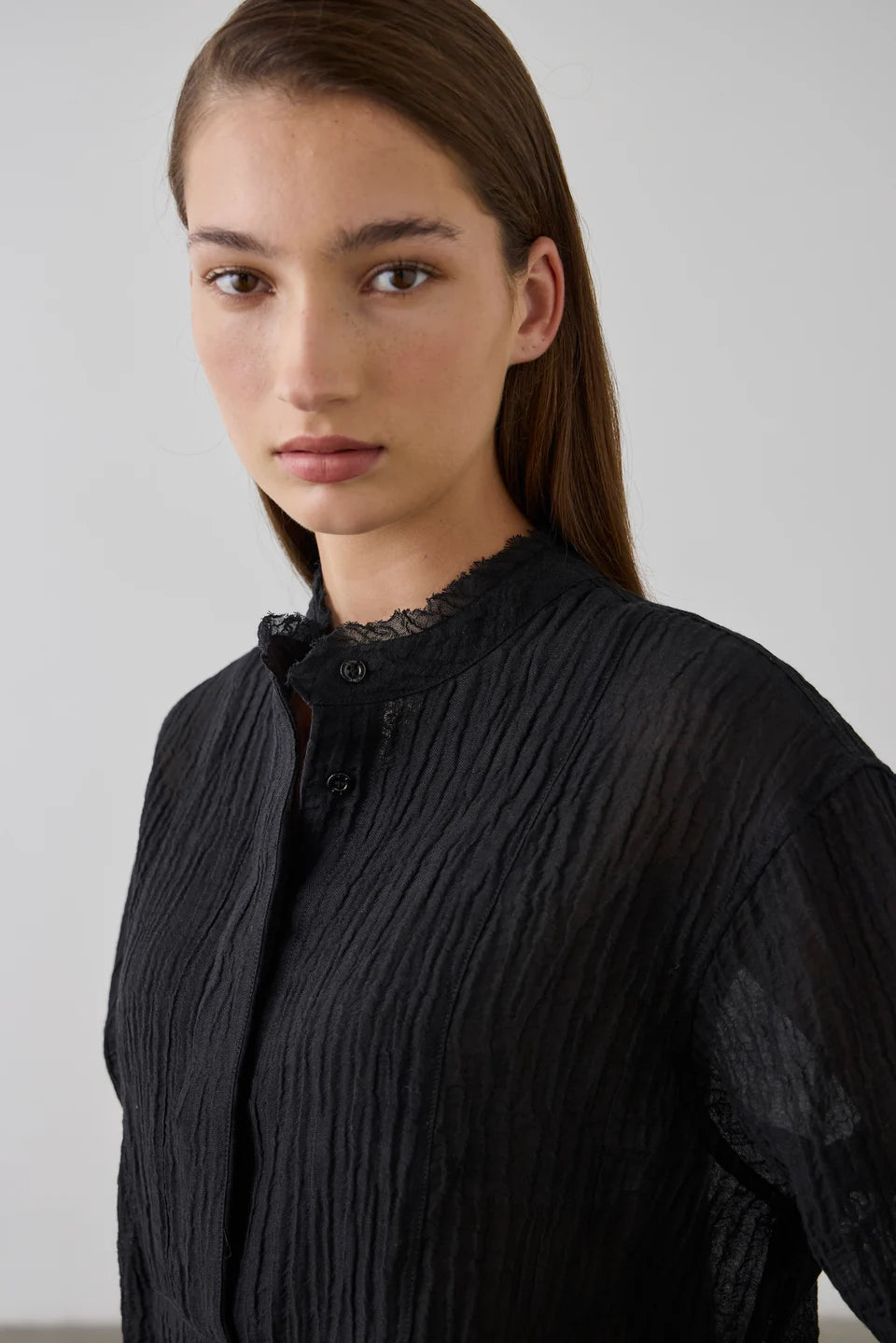 Laing Relaxed Linen Shirt - Black