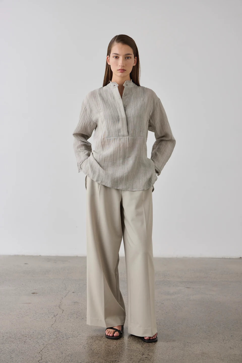 Laing Relaxed Linen Shirt - Stone