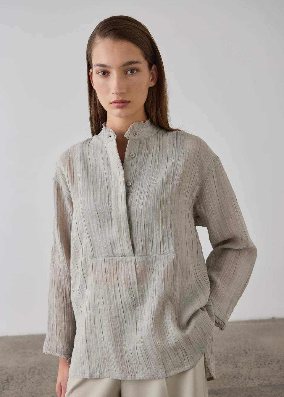 Laing Relaxed Linen Shirt - Stone