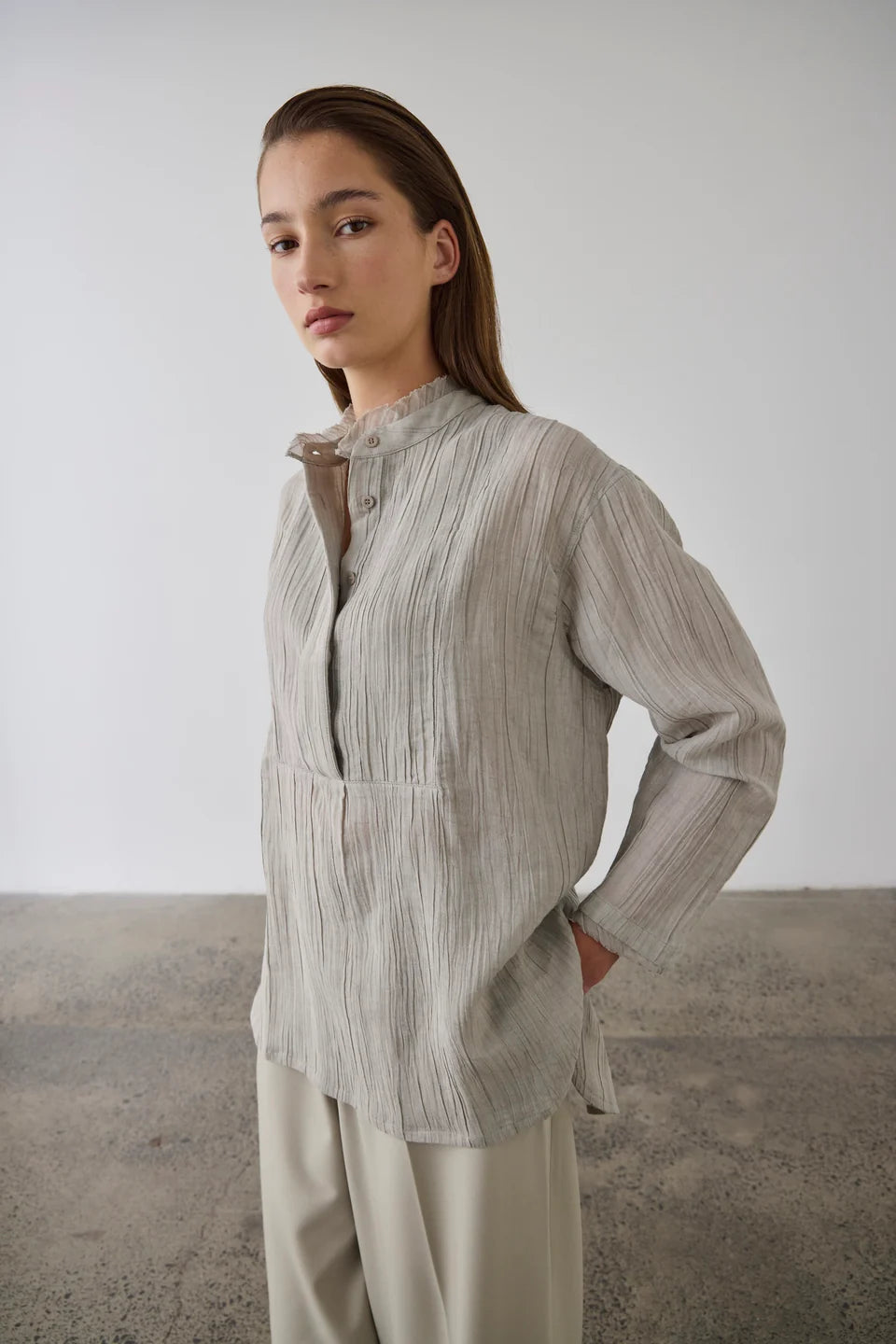 Laing Relaxed Linen Shirt - Stone