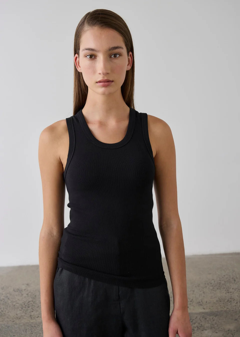 Laing Cotton Tank Black