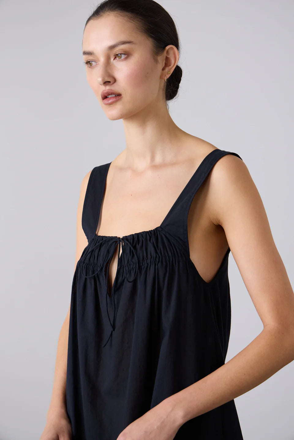 Laing Camilla Cotton Camisole Nightdress - Black