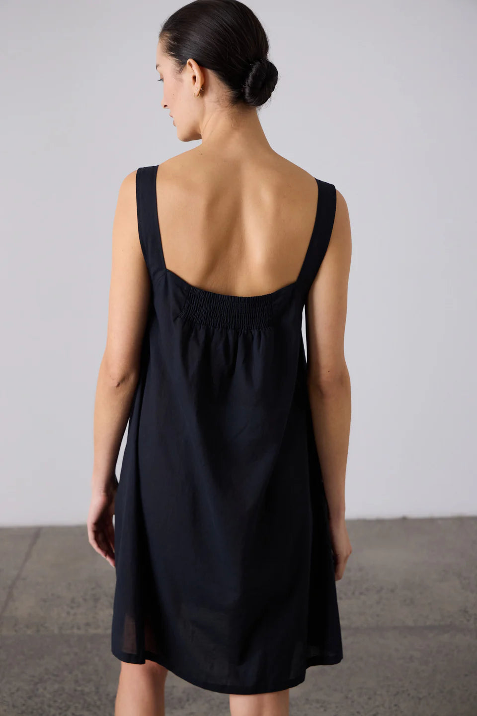 Laing Camilla Cotton Camisole Nightdress - Black