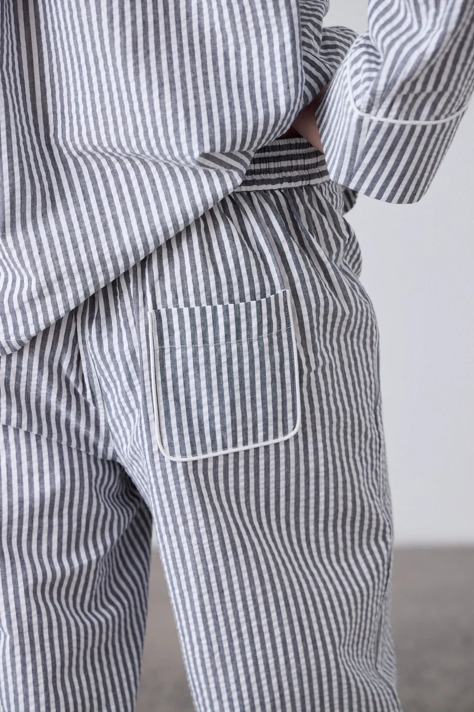 Laing Arabella PJ Pants - B&W Striped