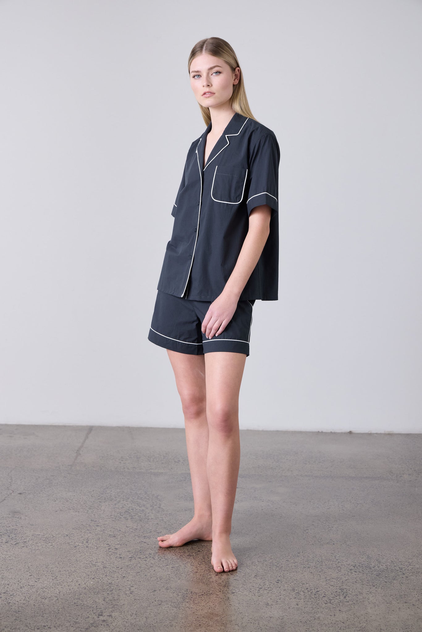 Laing Arabella Short Sleeved PJ Shirt - Navy