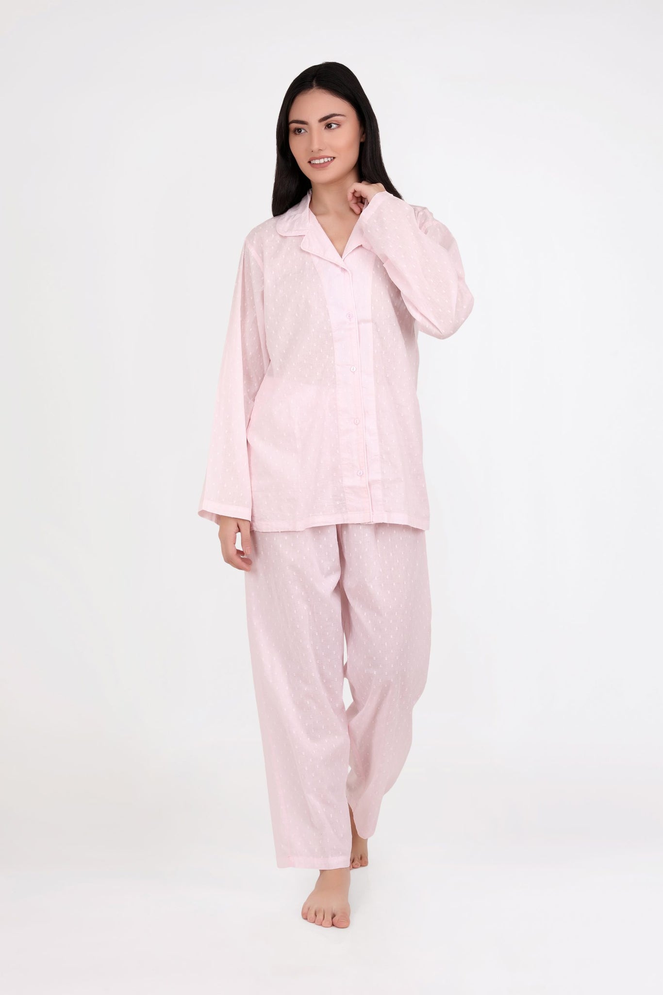 Arabella 100% Cotton Pale Pink Pyjamas