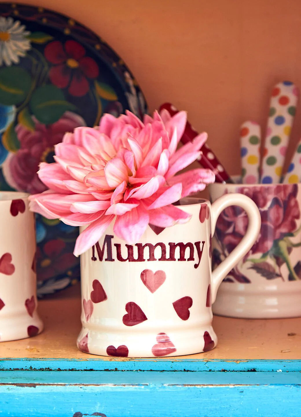 Emma Bridgewater Mummy Pink Hearts Mug