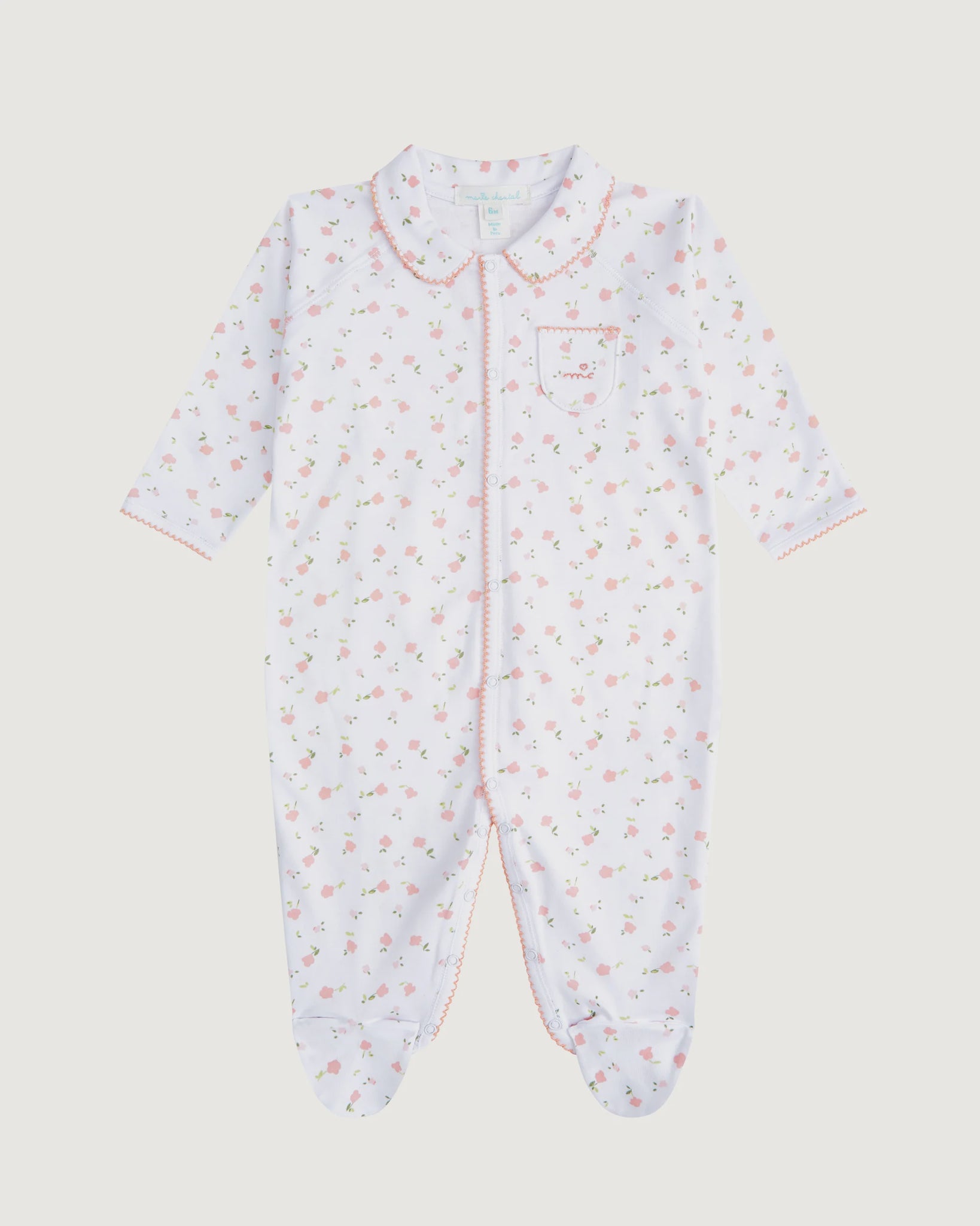 Marie Chantal Bloom Wind Sleepsuit Pink 3mths