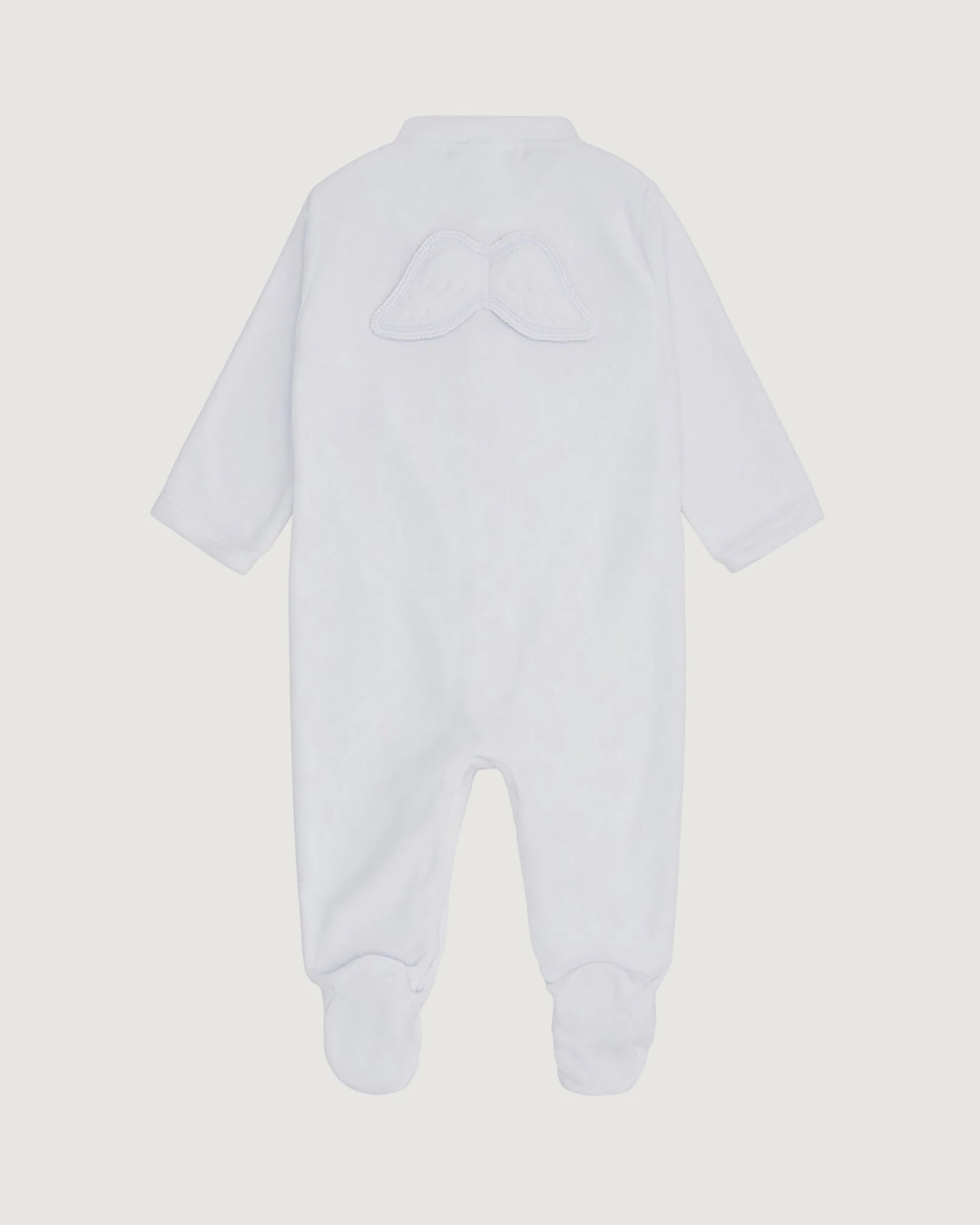 Marie Chantal Velour Angel Wing Sleepsuit Blue 6mths