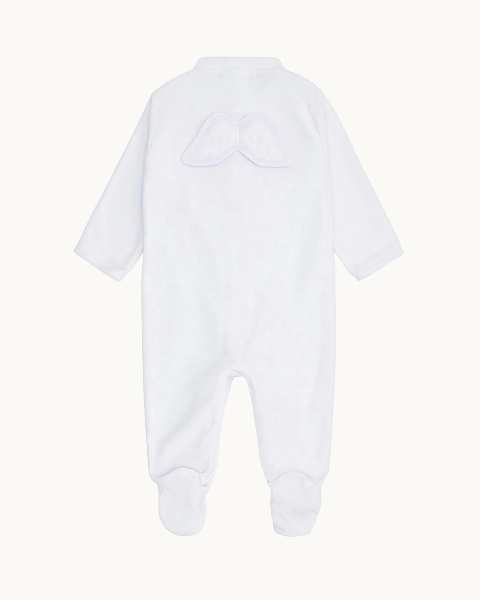 Marie Chantal Velour Angel Wing Sleepsuit Blue 3mths