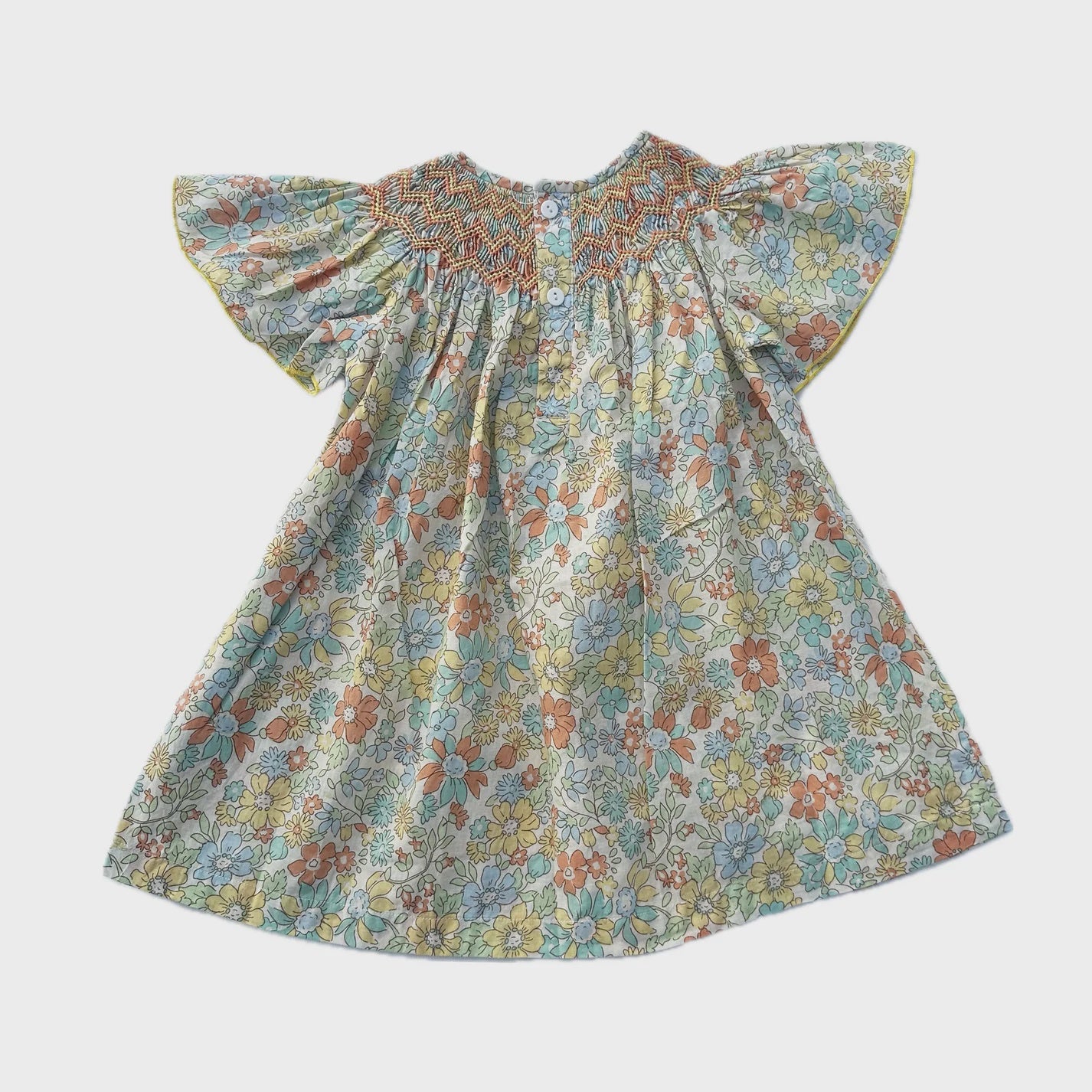 Spring Blossom Floral Smocked Dress Size 3