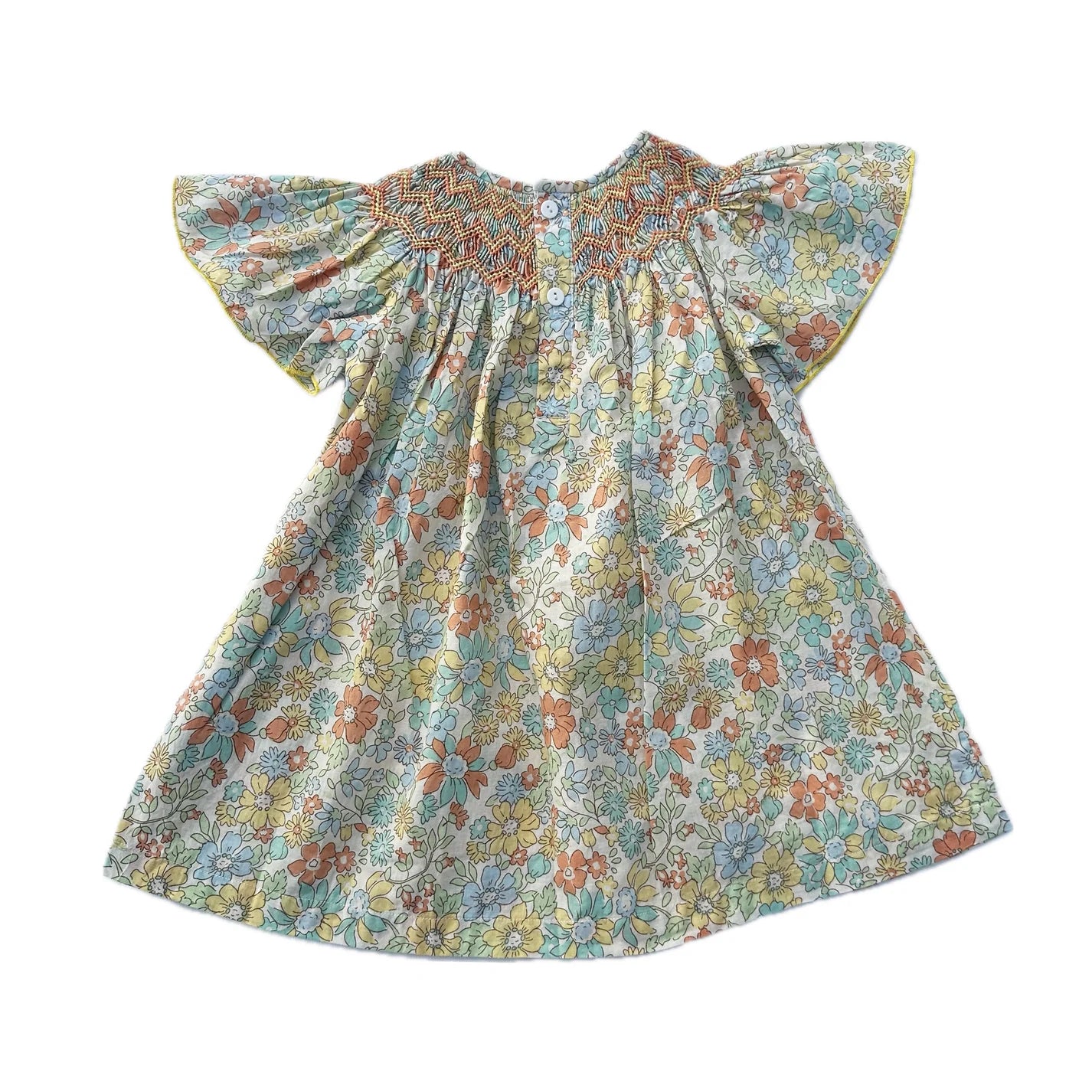 Spring Blossom Floral Smocked Dress Size 2