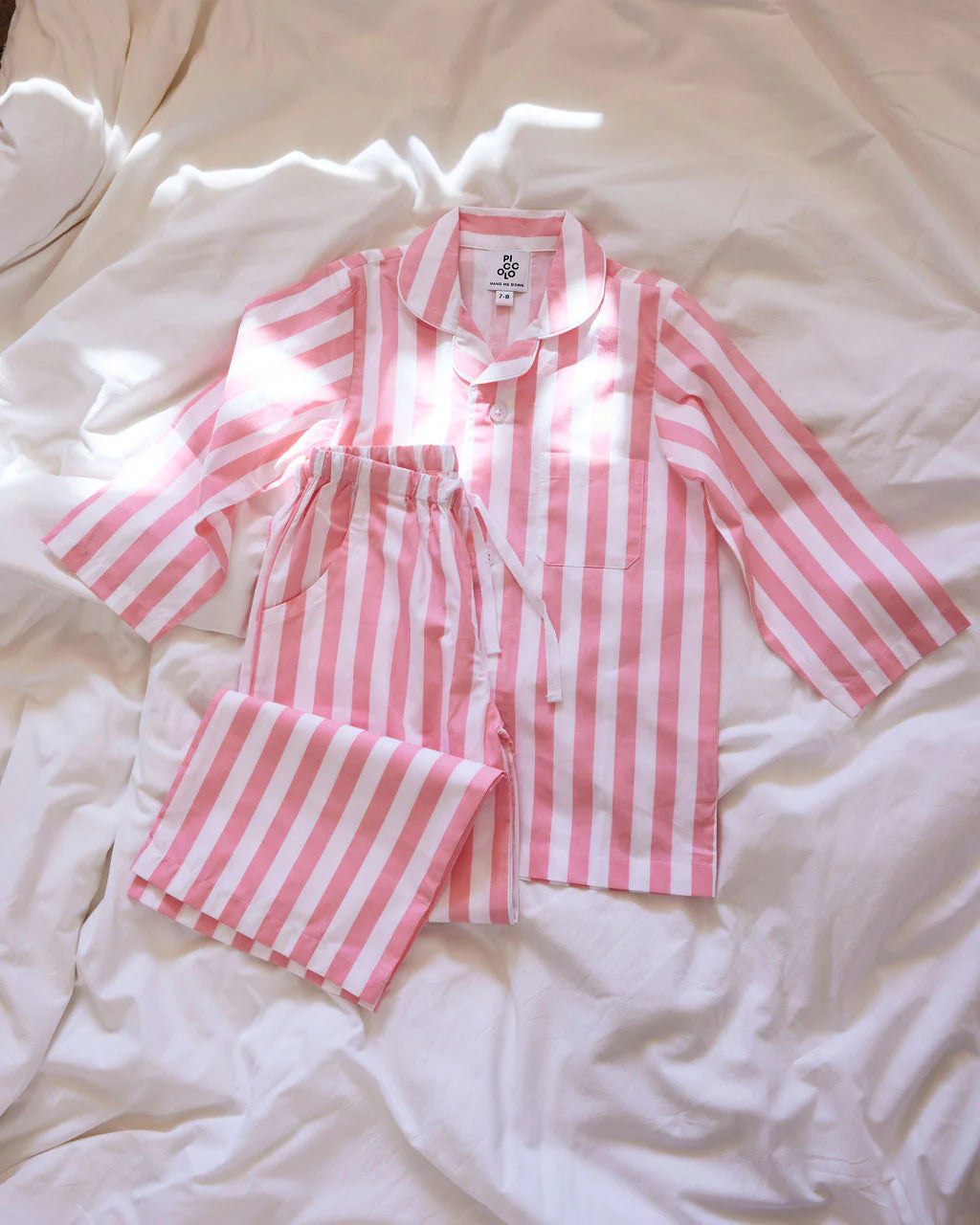 Piccolo Children's Striped PJ's Pink