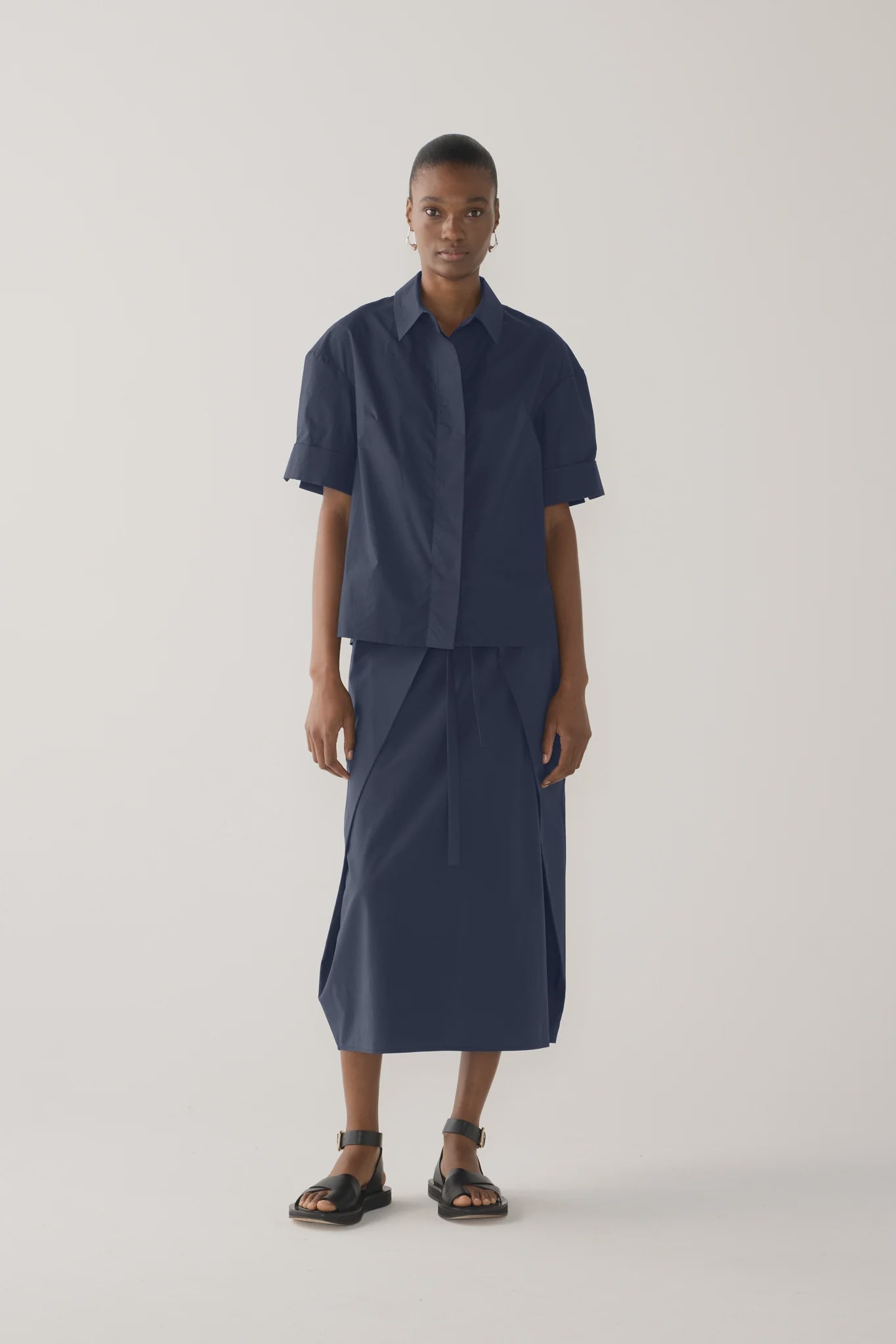 Fomina Pixie Shirt - Navy Poplin