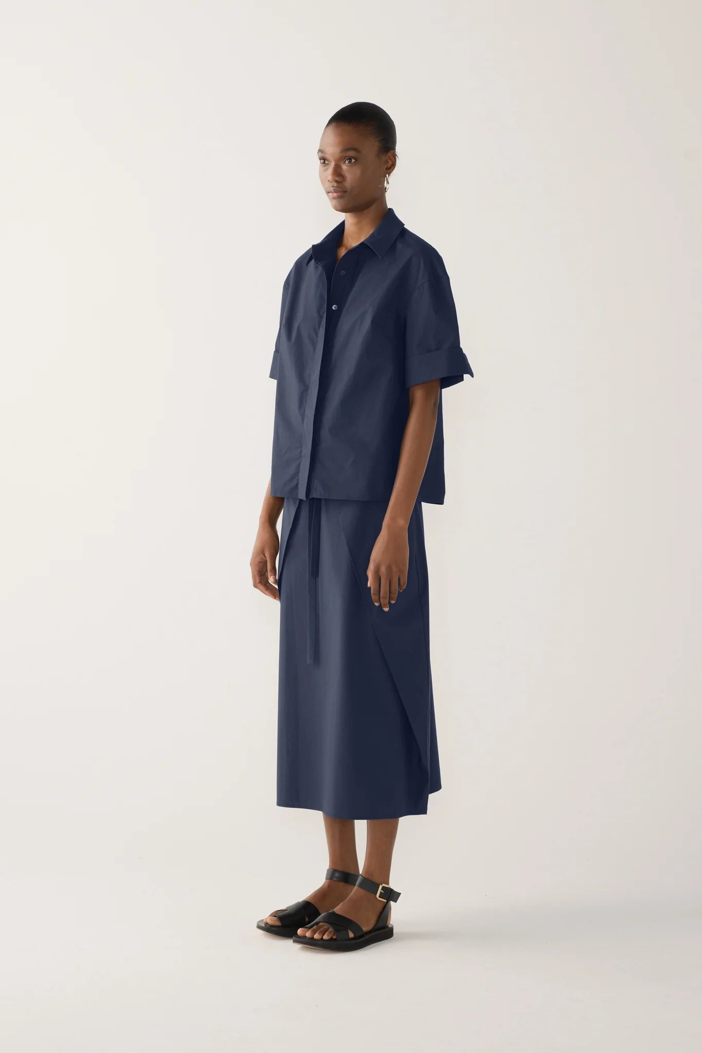 Fomina Pixie Shirt - Navy Poplin