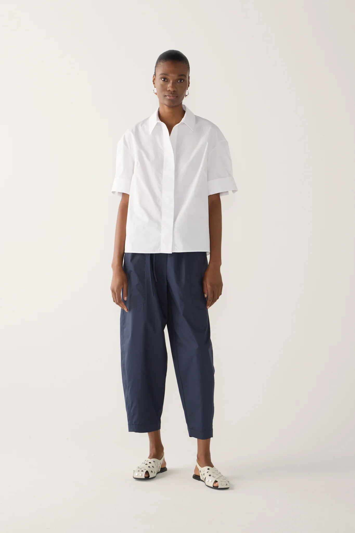 Fomina Edna Pant - Navy Poplin