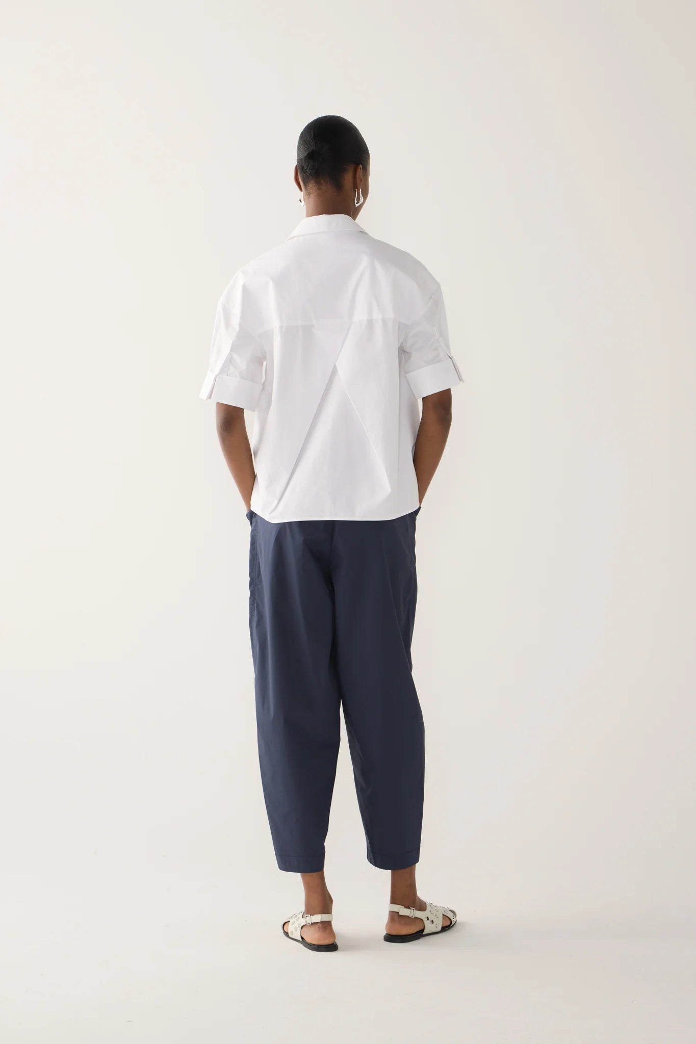 Fomina Edna Pant - Navy Poplin