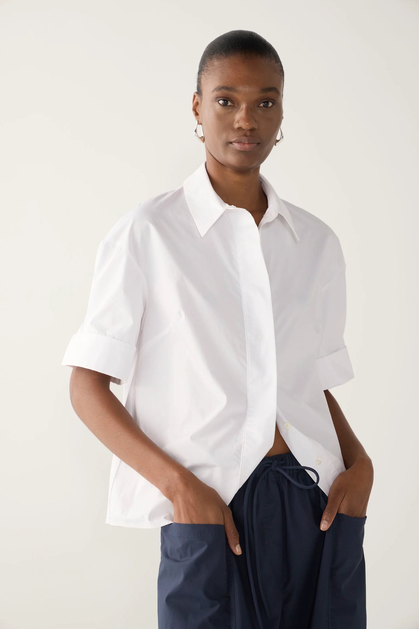 Fomina Pixie Shirt - White Poplin