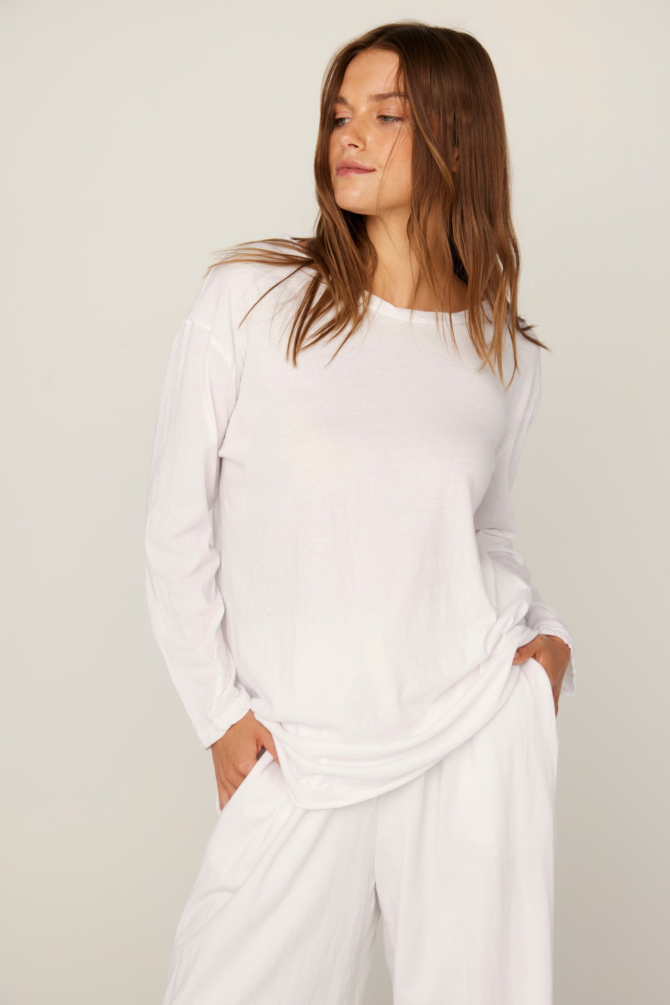 Primness Hap Long Sleeve Top Blanc