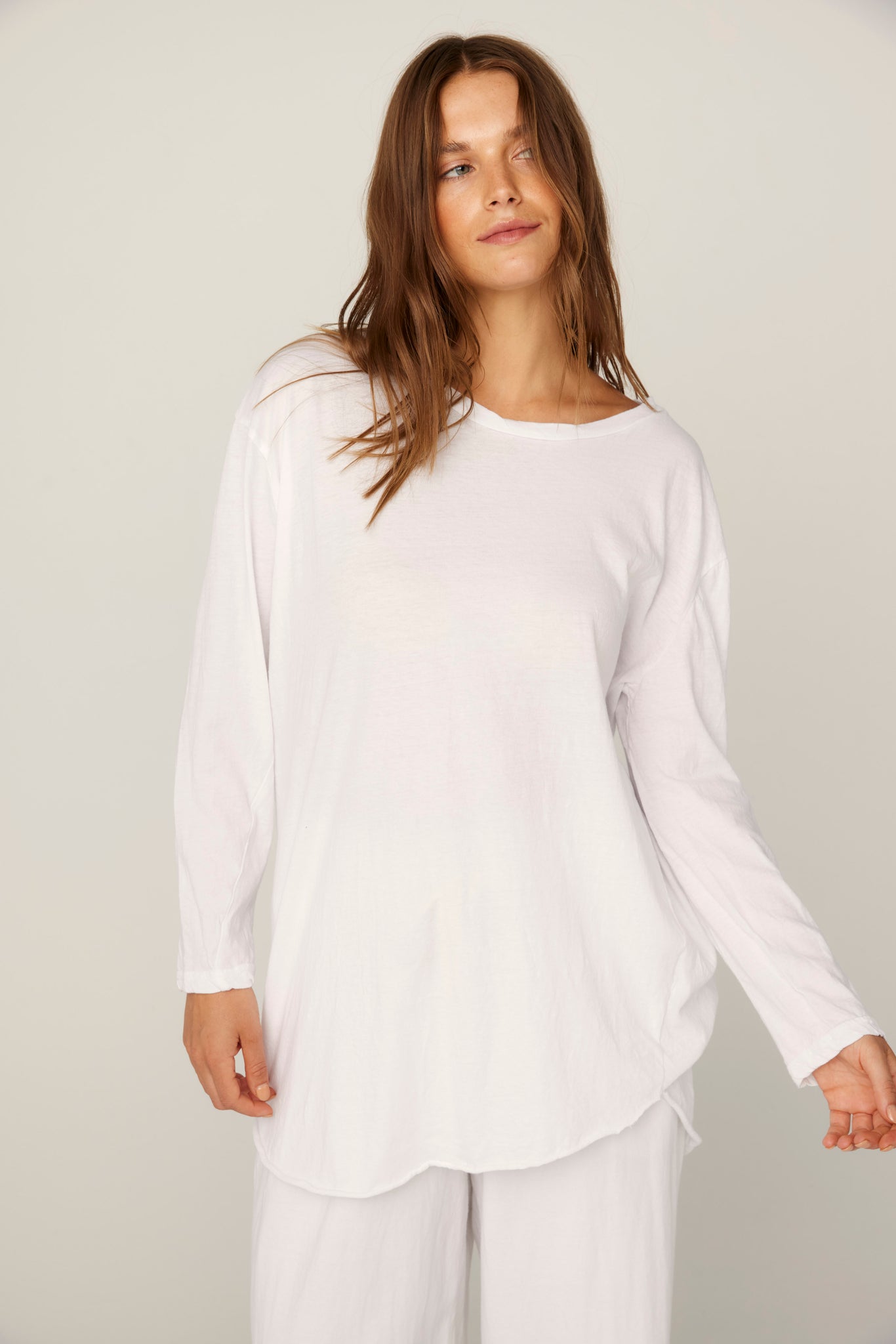 Primness Hap Long Sleeve Top Blanc
