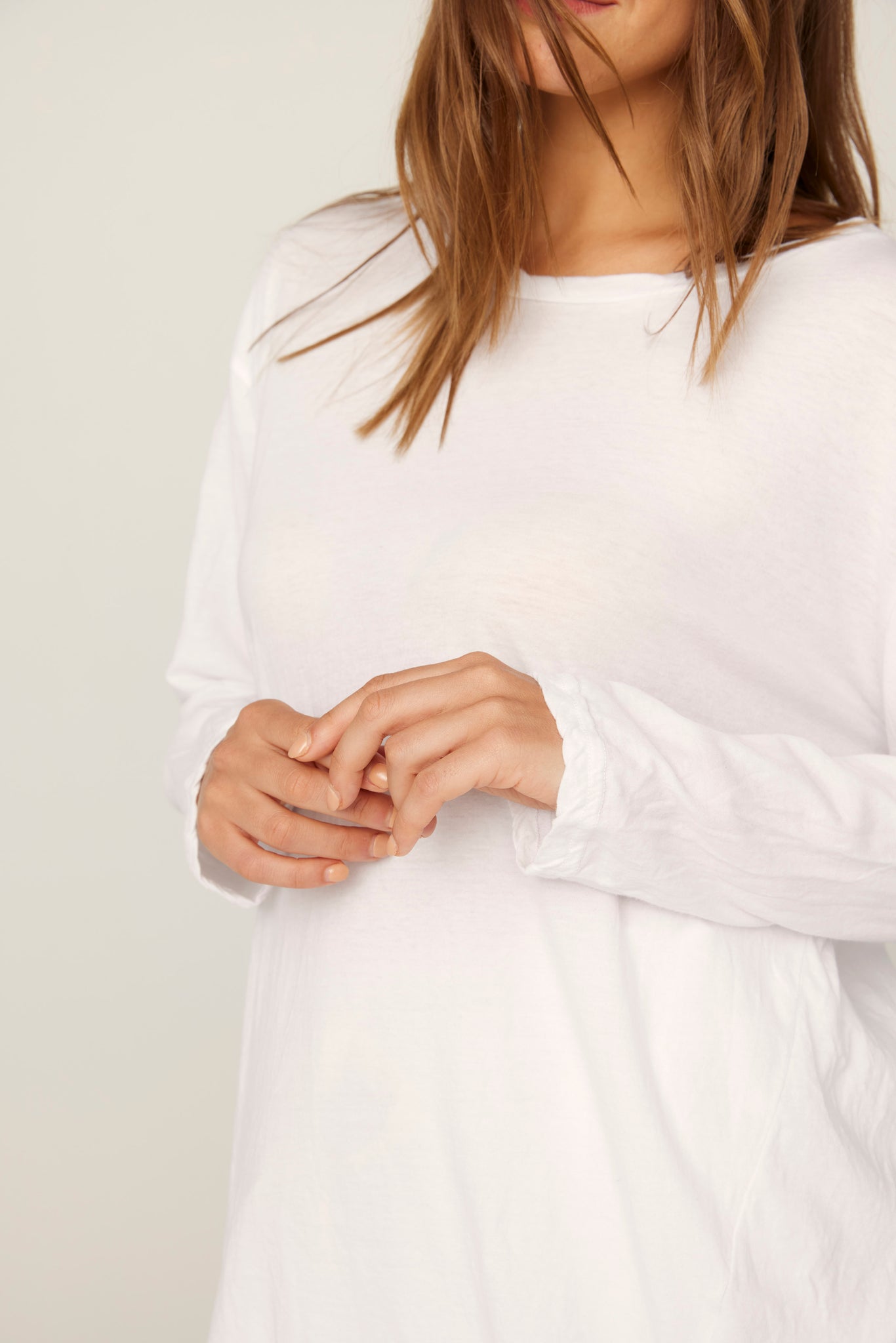 Primness Hap Long Sleeve Top Blanc