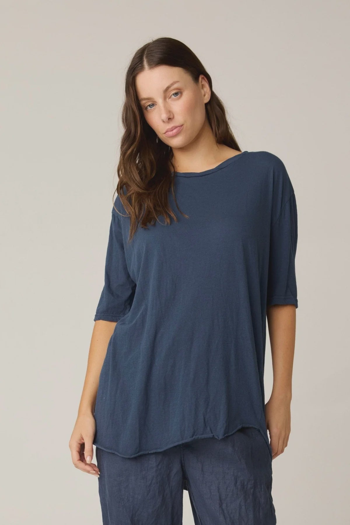 Primness Hap Short Sleeve Top Navy