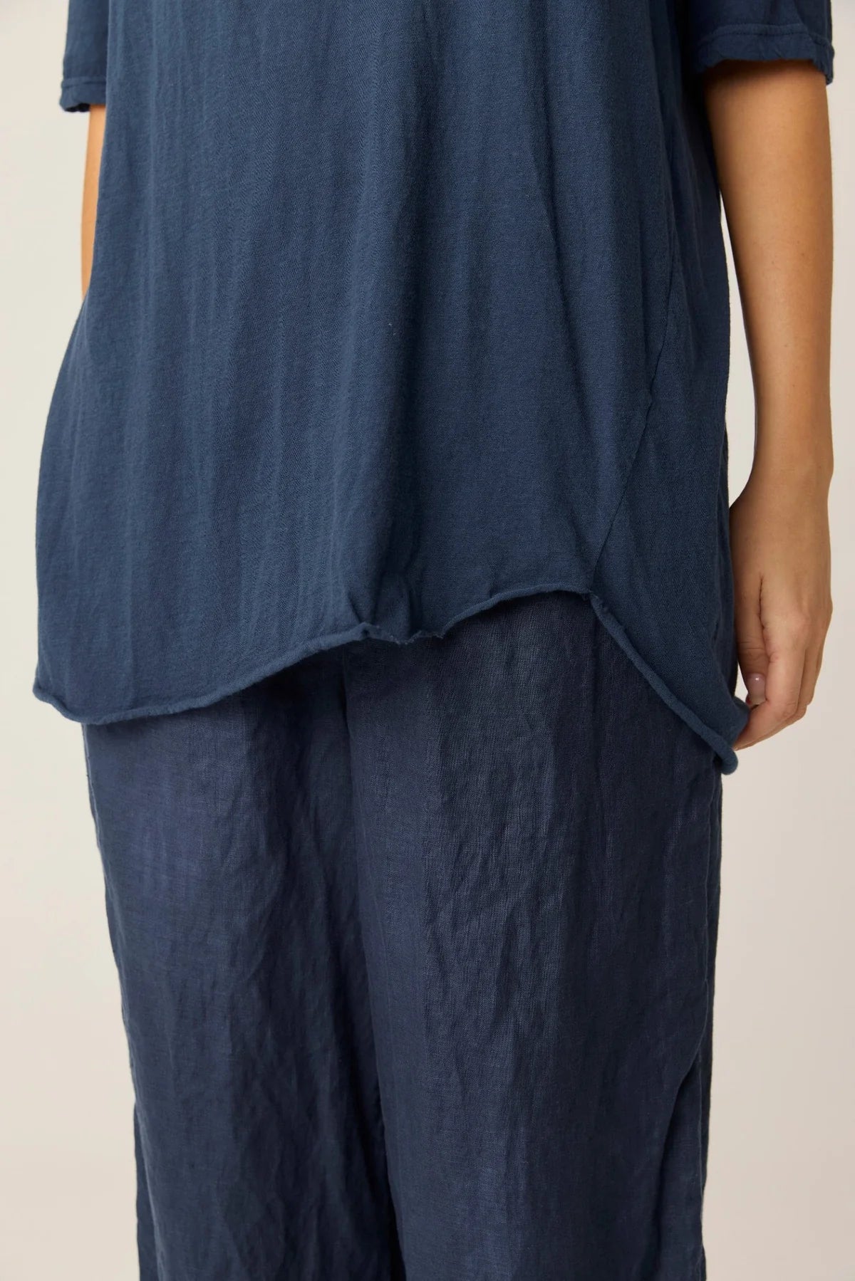 Primness Hap Short Sleeve Top Navy