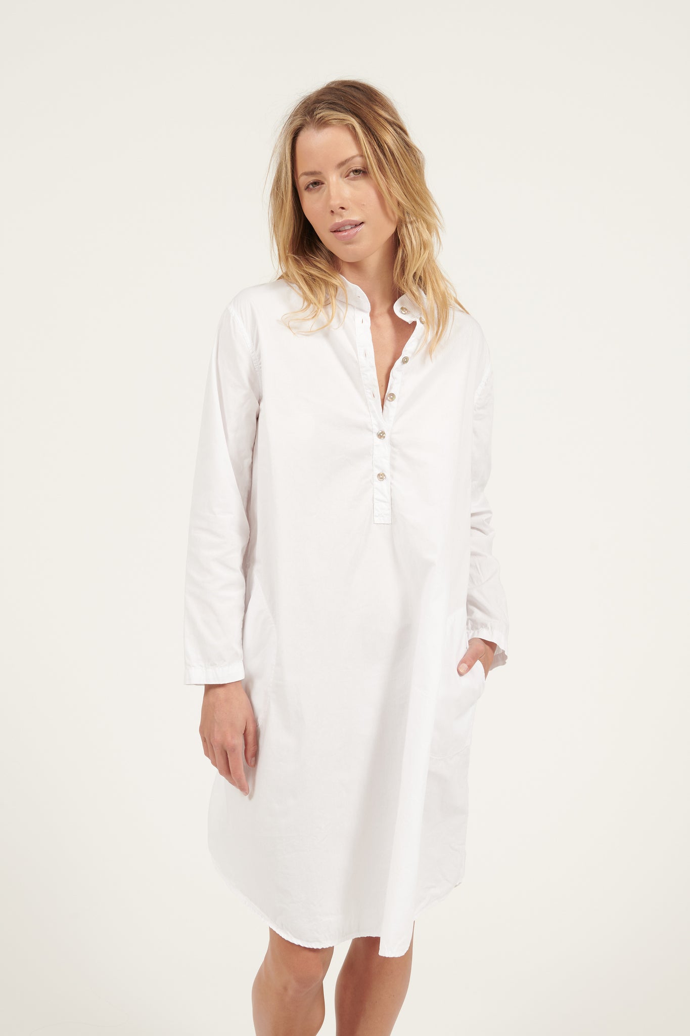 Primness Bindie Shirt Dress Blanc