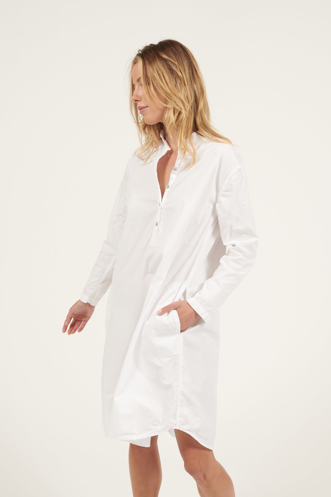 Primness Bindie Shirt Dress Blanc