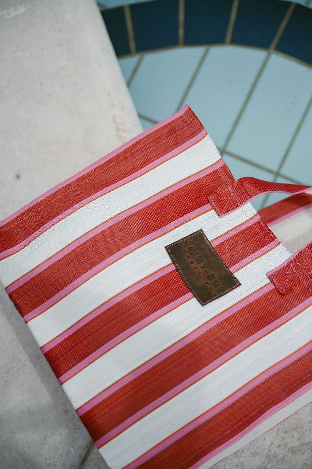 Saint Rue 22 Small Tote - Red, White and Pink