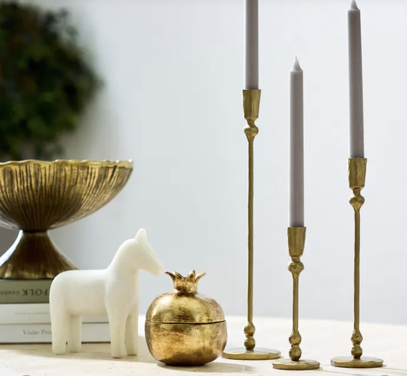 Gold Candle Holder Medium