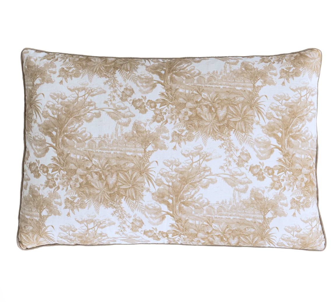 Beige Toile Cushion Cover 40x60cm