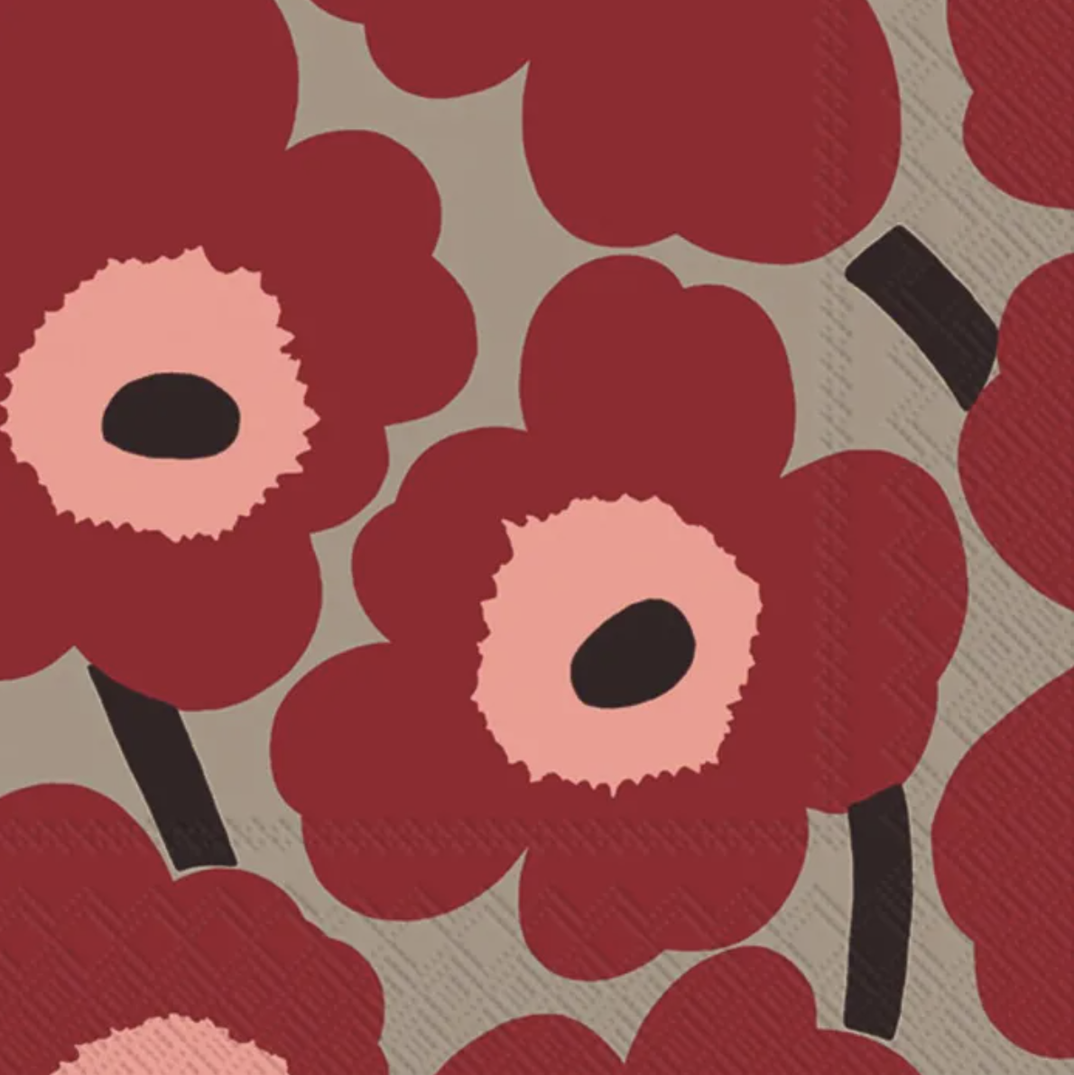 IHR Luncheon MM Unikko Red Linen