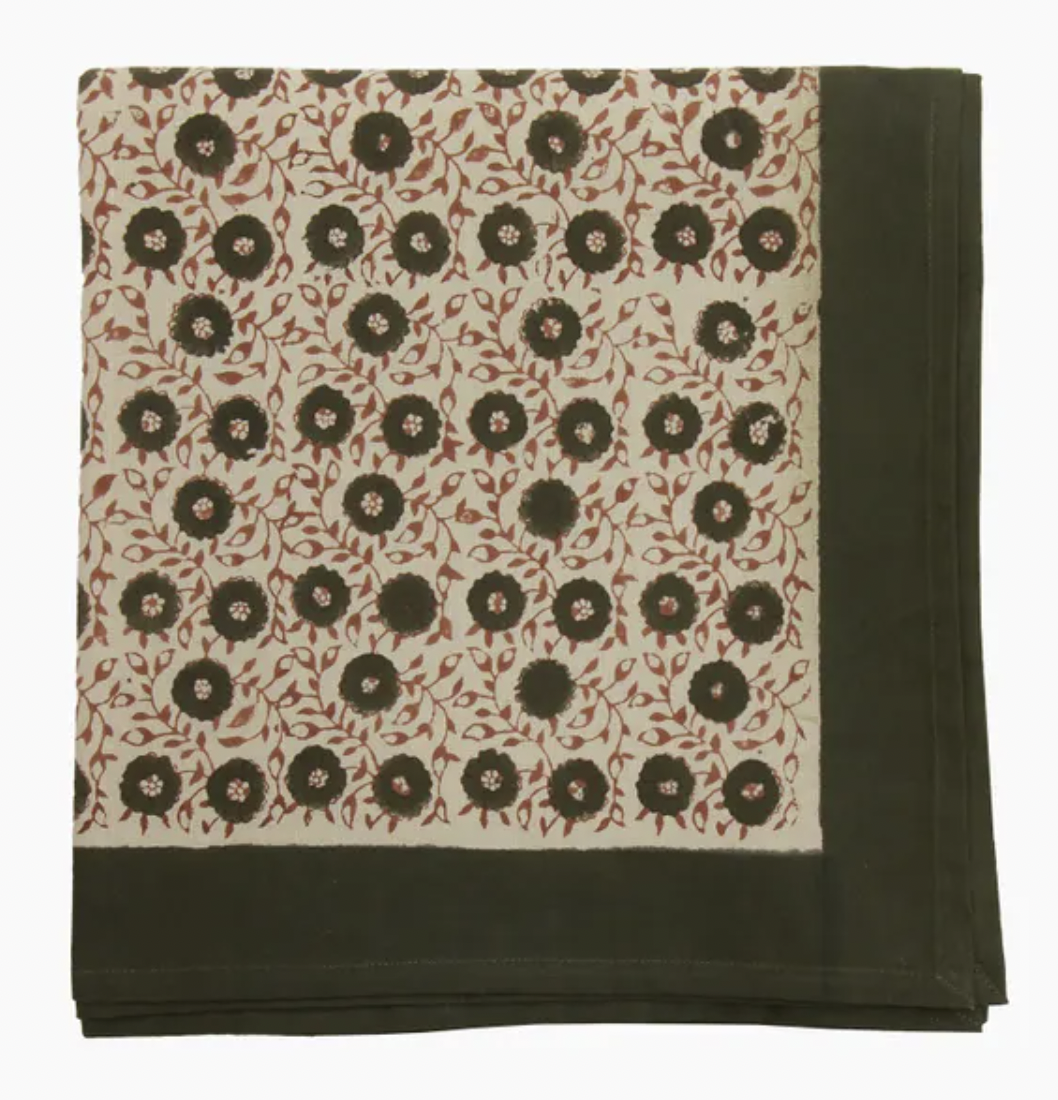 Odette Handblock Cotton Tablecloth 320x160cm