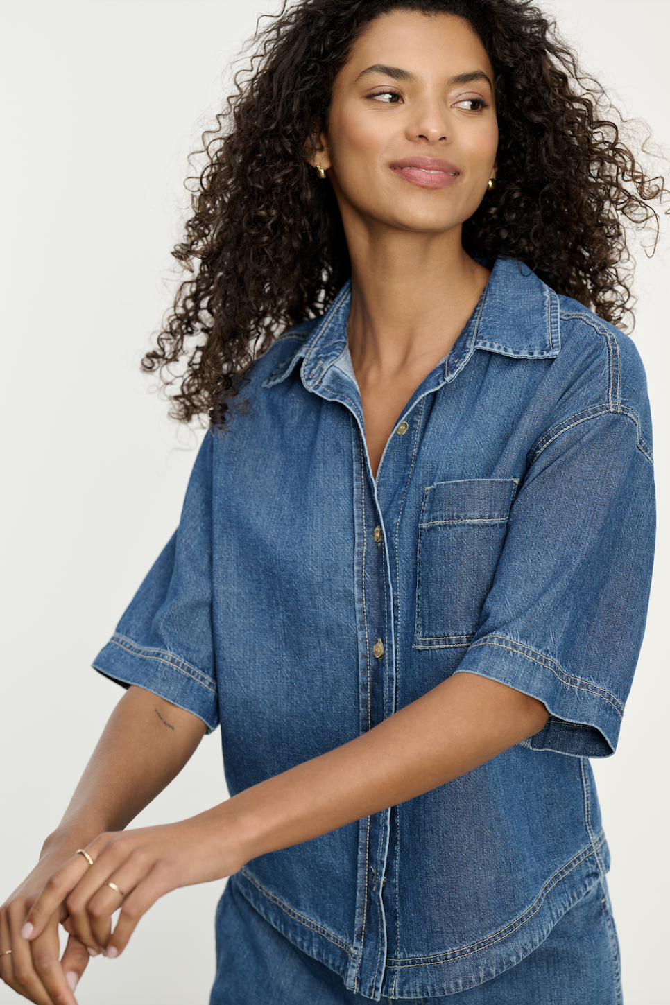 Kaddy Denim Shirt SS by Velvet