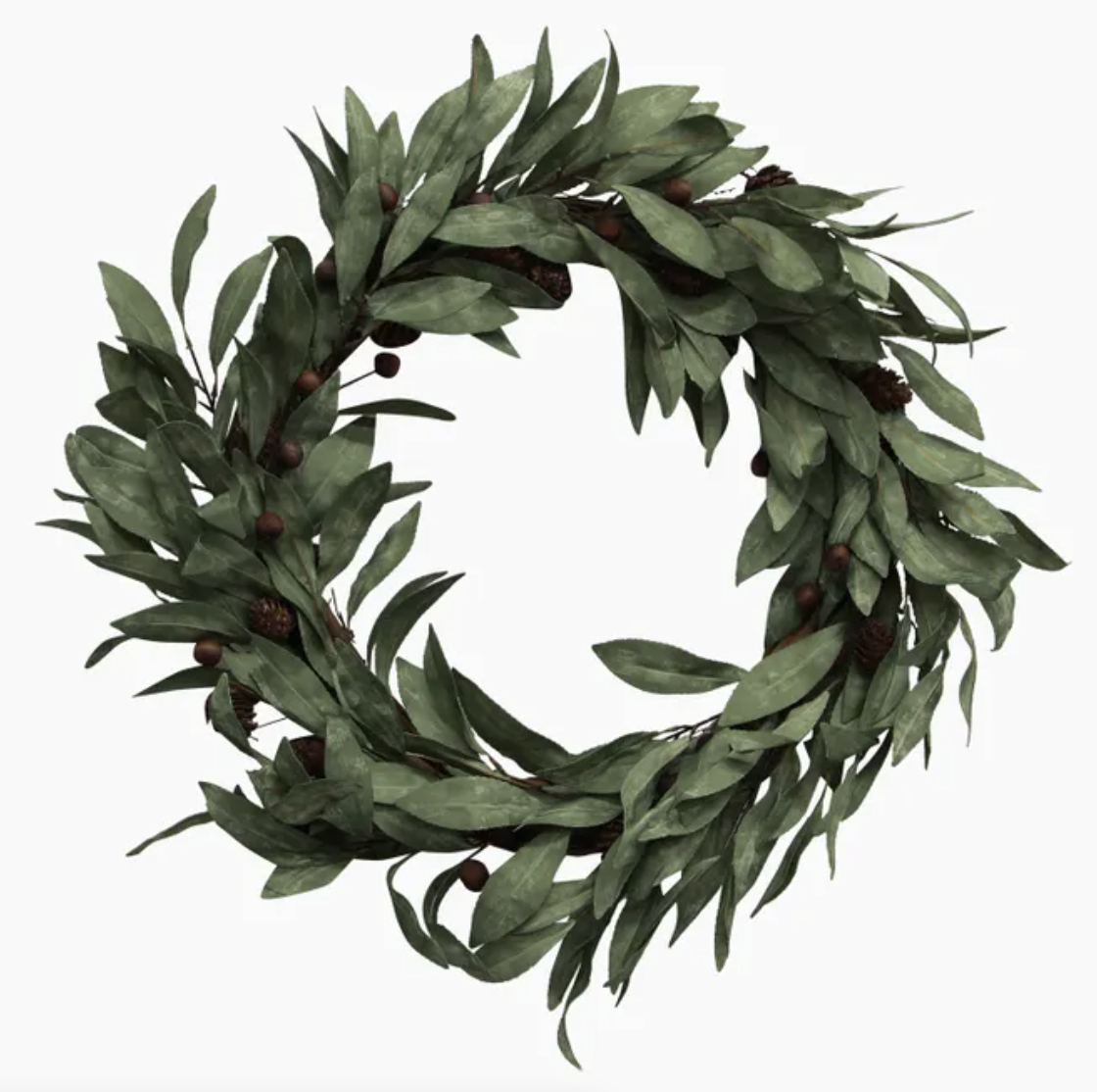 Wreath - Eucalyptus & Brown Berry Wood Large
