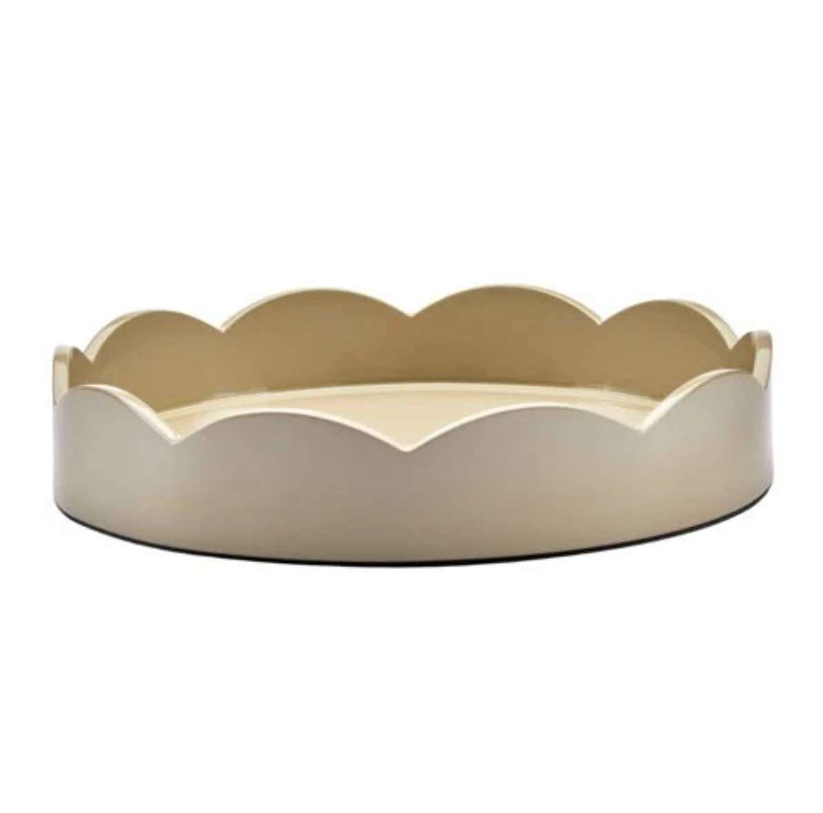 Addison Ross Scallop Round Tray Cappuccino 21.5cm