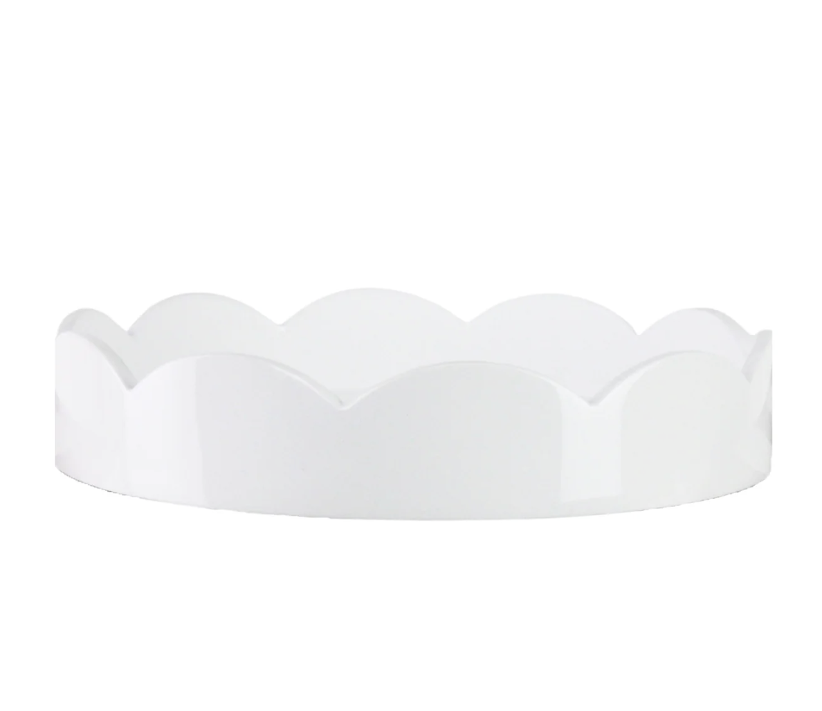 Addison Ross Scallop Round Tray White 21.5cm
