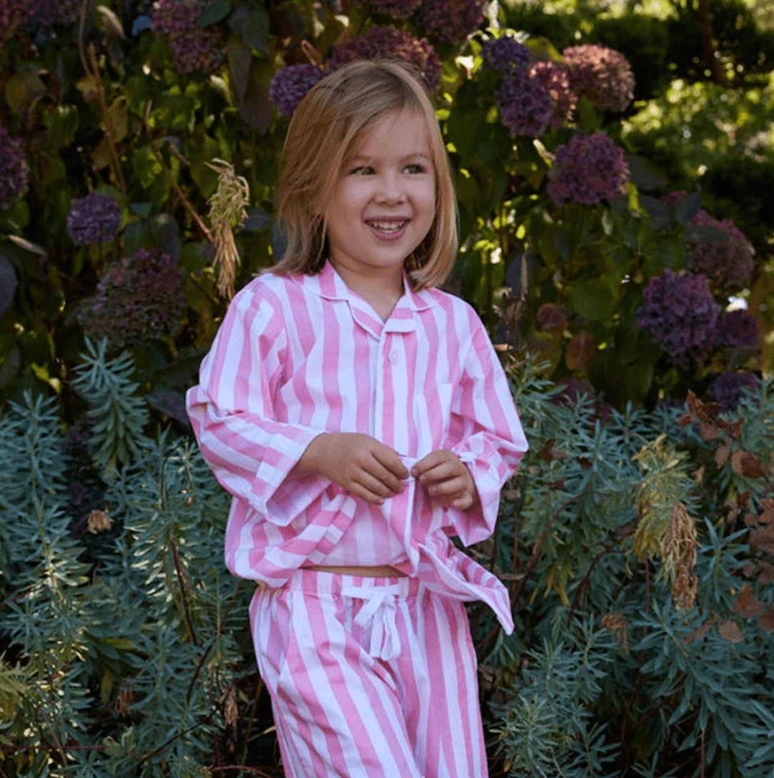 Piccolo Children's Striped PJ's Pink