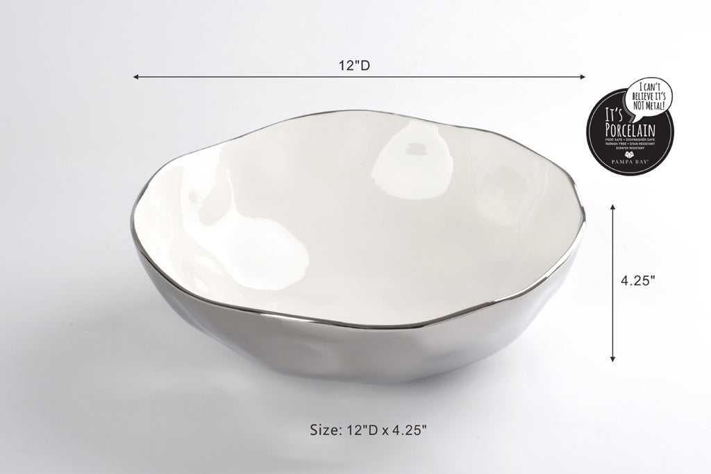 Pampa Bay Silver Wide Bowl