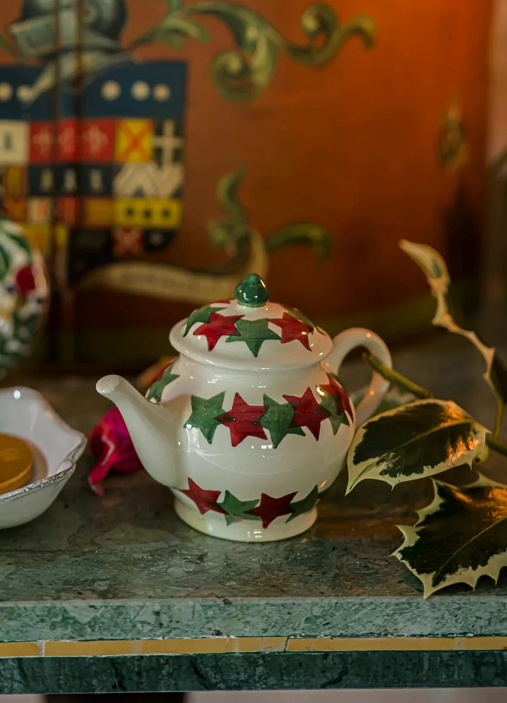 Emma Bridgewater Christmas Stars Tiny Teapot Decoration