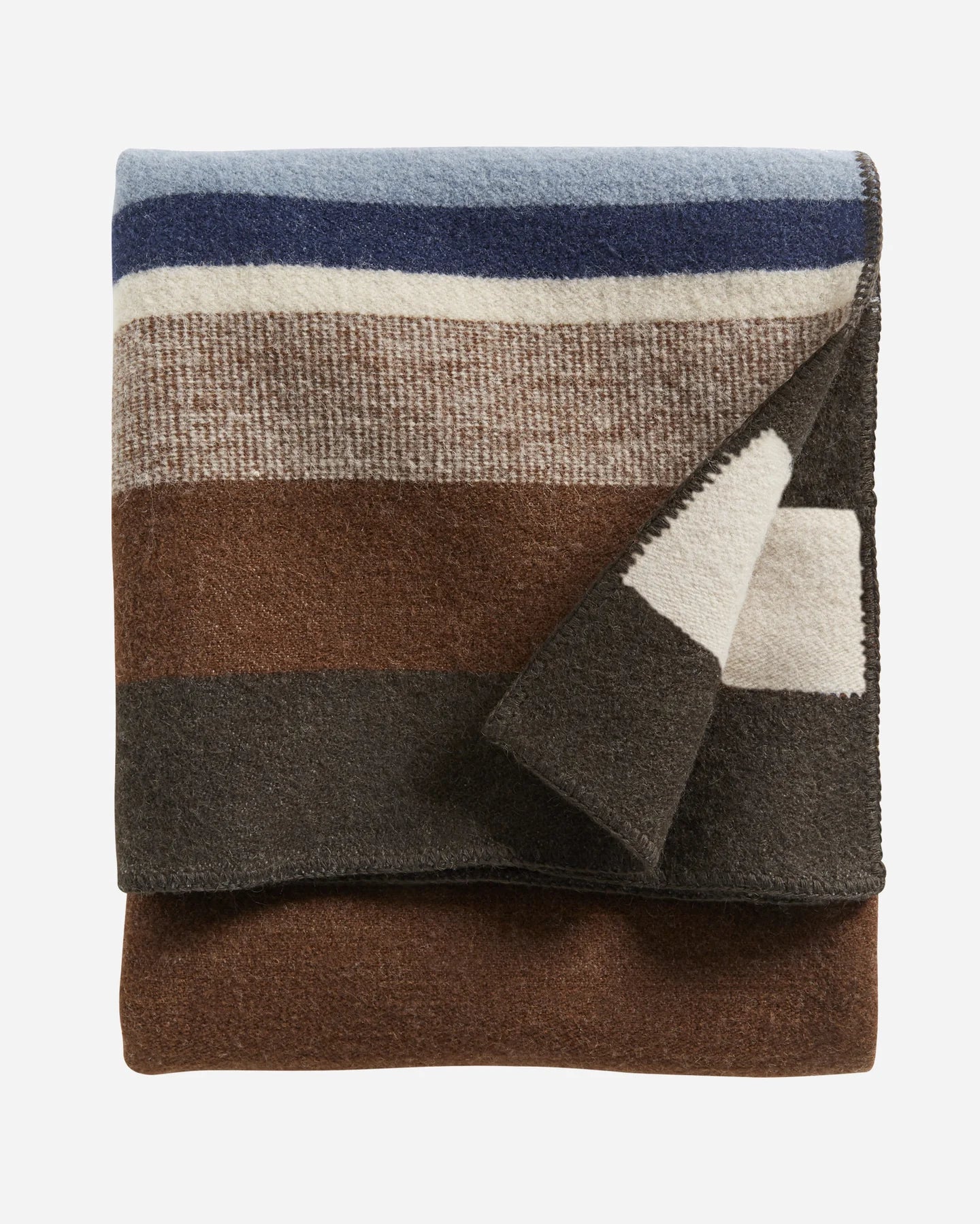 Pendleton Bridger Wool Throw w.Carrier - Trail Stripe 137x167cm